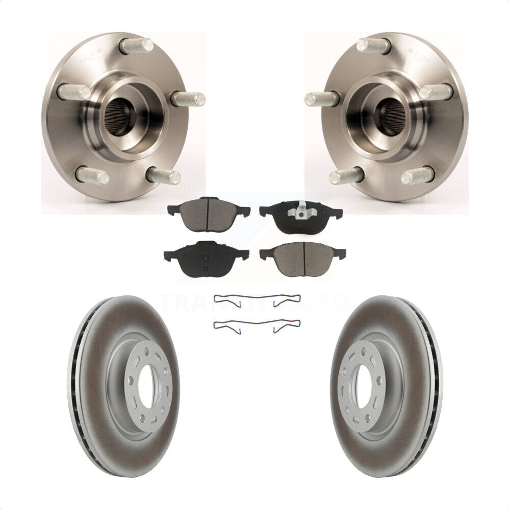 Ensemble de roulement de moyeu avant, Rotor de frein à disque revêtu et Kit de plaquettes pour Mazda 3 2.3
