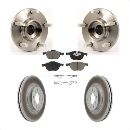 Ensemble de roulement de moyeu avant, Rotor de frein à disque revêtu et Kit de plaquettes pour Mazda 3 2.3