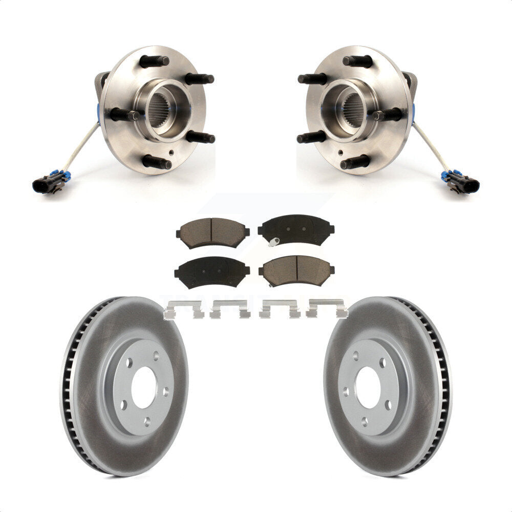 Kit de plaquettes de Rotor de frein revêtues de roulement de moyeu avant, pour Chevrolet Impala Buick LeSabr