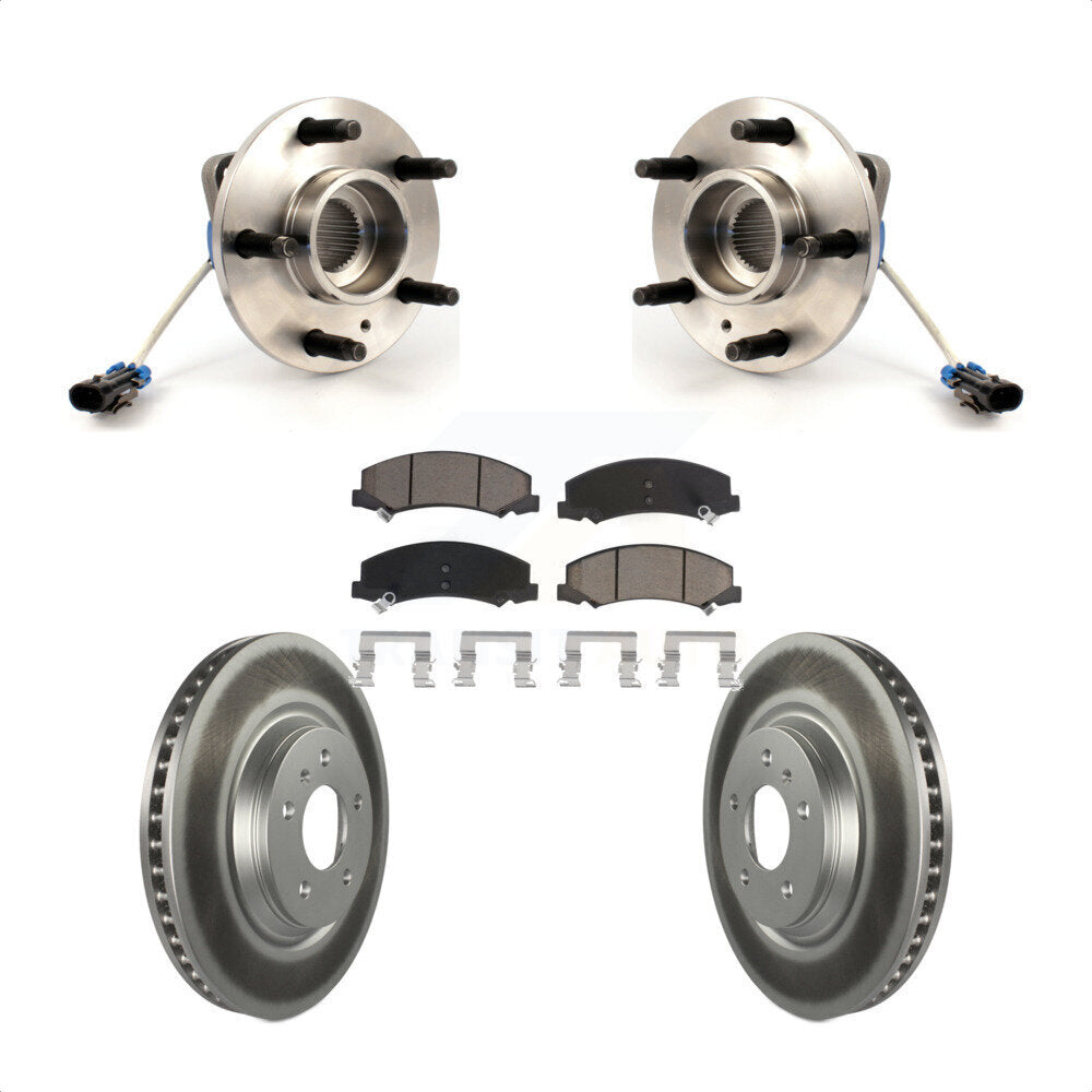 Kit de plaquettes de Rotor de frein enduites de roulement de moyeu avant, pour Buick Lucerne Chevrolet Impal
