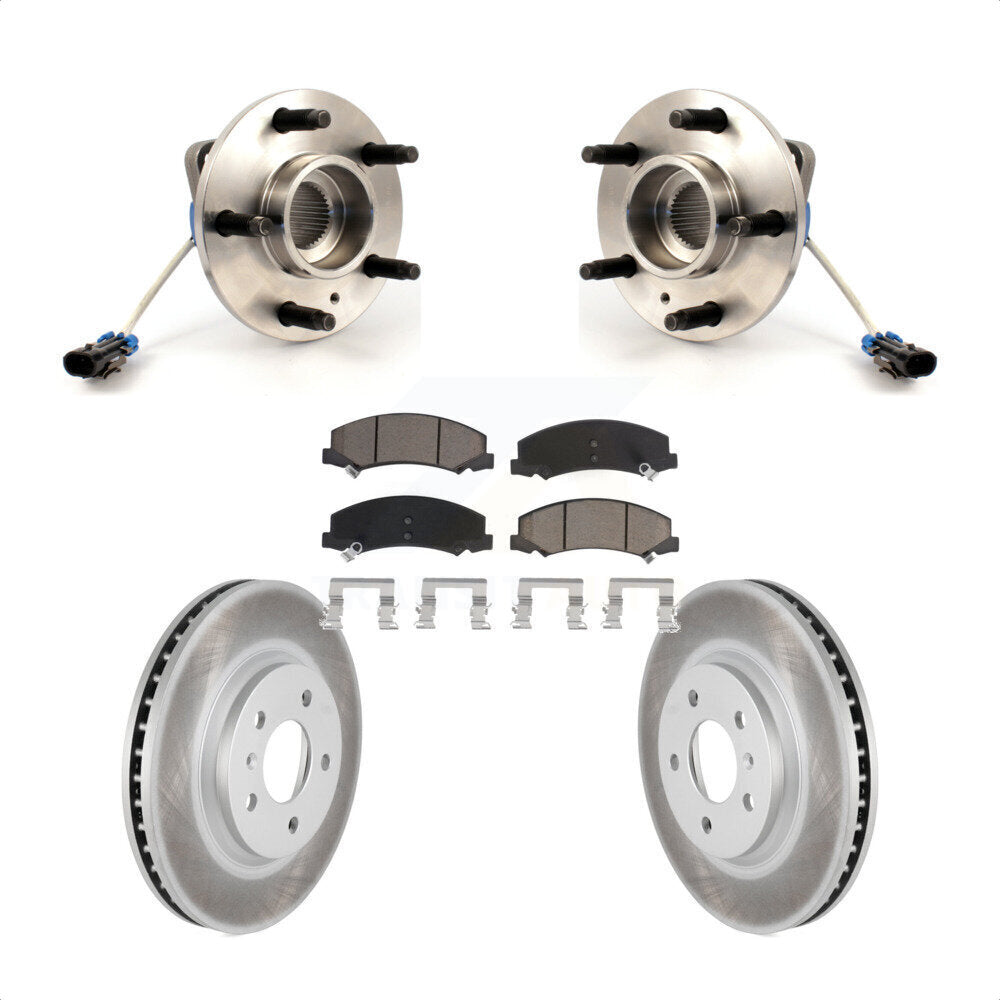 Kit de plaquettes de Rotor de frein enduites de roulement de moyeu avant, pour Chevrolet Impala Buick Lucern
