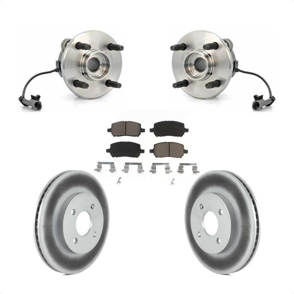 Kit de plaquettes de Rotor de frein enduit de roulement de moyeu avant, pour Chevrolet Cobalt Pontiac G5 Io