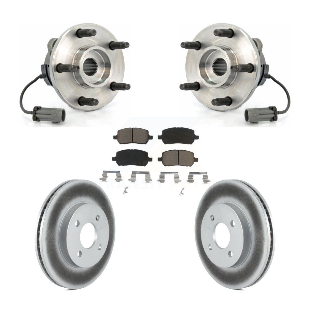 Kit de plaquettes de Rotor de frein à disque enduit de roulement de moyeu avant, pour Saturn Ion Pontiac Pursui