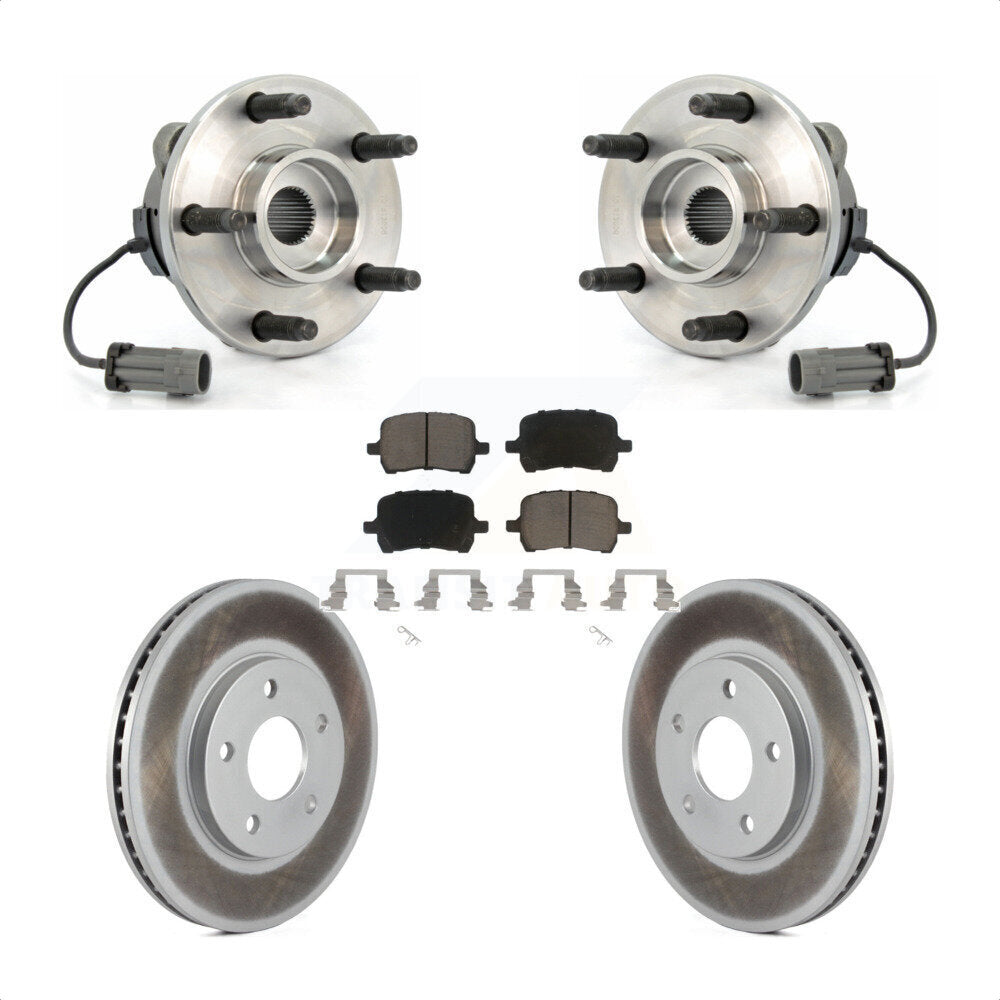 Kit de Rotor et de plaquettes de frein à disque enduit d'assemblage de roulement de moyeu avant pour Chevrolet HH