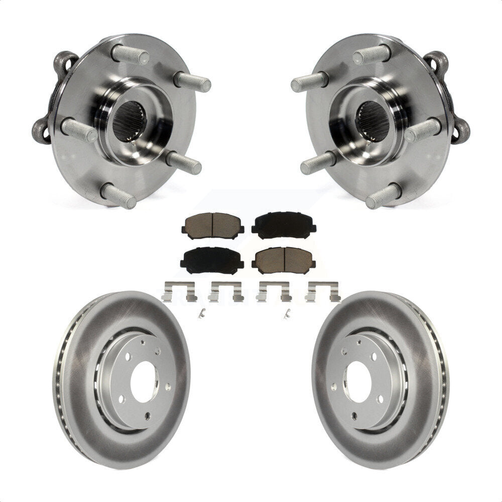 Kit de rotors et plaquettes de frein à disque enduits d'assemblage de roulement de moyeu avant pour Mazda CX-5