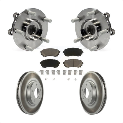 Kit de rotors et plaquettes de frein à disque enduits d'assemblage de roulement de moyeu avant pour Mazda 6