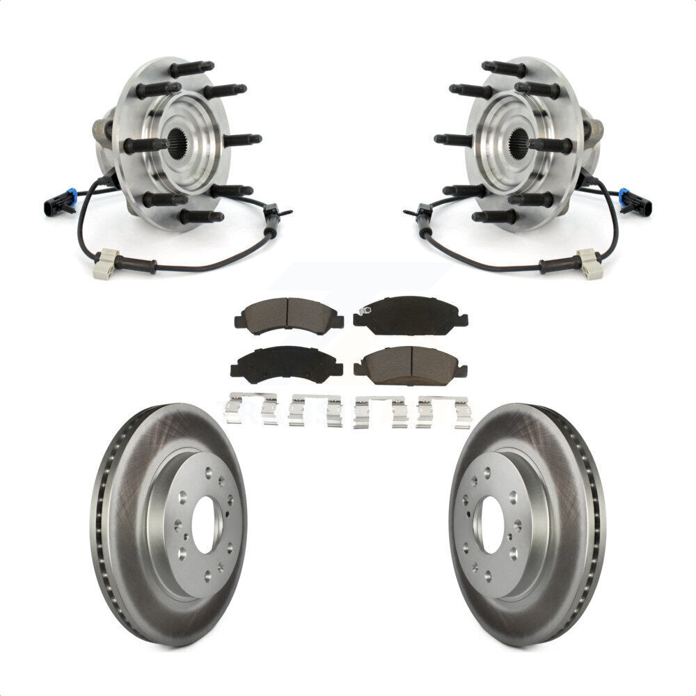Kit de Rotor et plaquettes de frein revêtus de roulement de moyeu avant, pour Chevrolet GMC Silverado 150