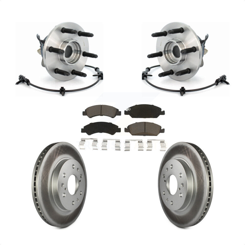 Kit de Rotor et plaquettes de frein revêtus de roulement de moyeu avant, pour Chevrolet GMC Silverado 150