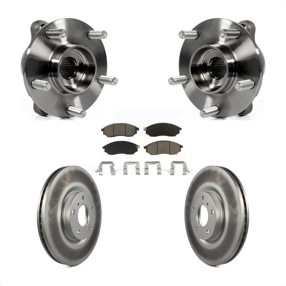 Kit de plaquettes de Rotor de frein enduit de roulement de moyeu avant, pour INFINITI G37 EX35 G35 QX50 QX7