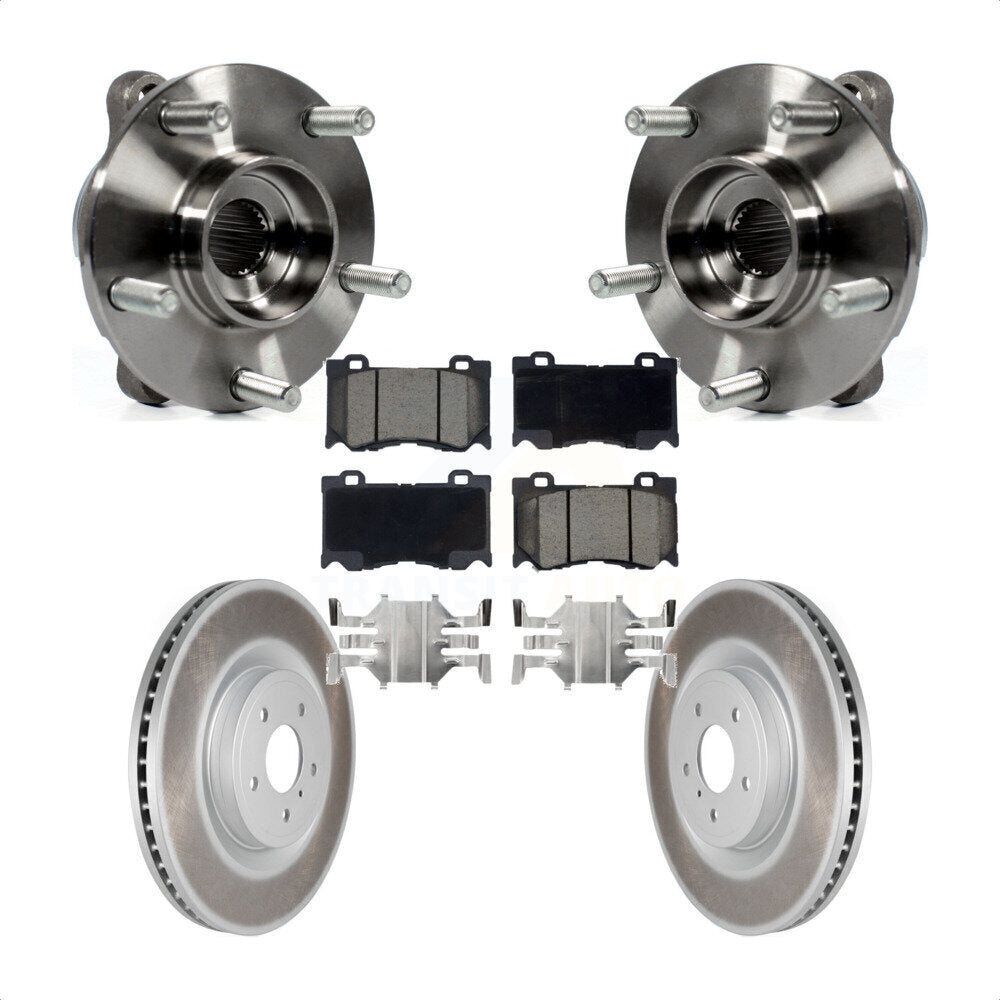 Kit de plaquettes de rotor de frein enduites de roulement de moyeu avant, pour INFINITI Q50 Q60 M37 FX50 QX7