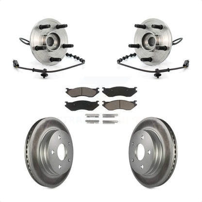 Ensemble de roulement de moyeu avant, Rotor de frein à disque revêtu et Kit de plaquettes pour Dodge Ram 150
