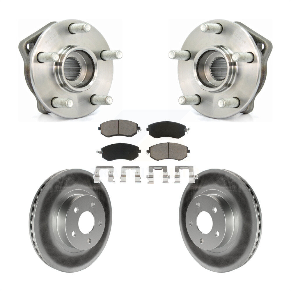 Ensemble de roulement de moyeu avant, Rotor de frein à disque revêtu et Kit de plaquettes pour Subaru Imprez