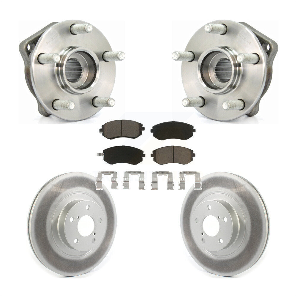 Kit de plaquettes de Rotor de frein enduit de roulement de moyeu avant, pour Subaru Outback Forester Imprez