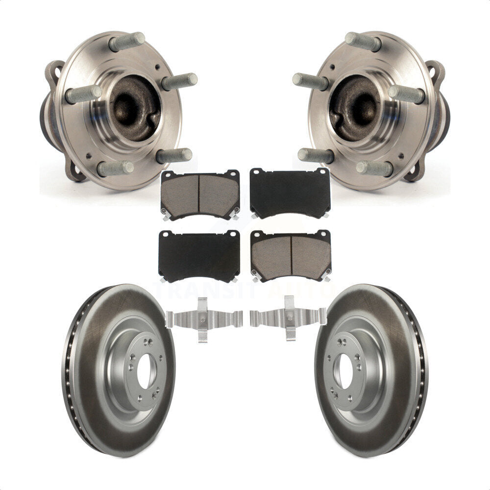 Kit de plaquettes de Rotor de frein enduites d'assemblage de roulement de moyeu avant pour Hyundai Genesis Equu
