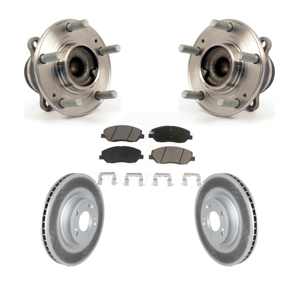 Kit de plaquettes de Rotor de frein revêtues de roulement de moyeu avant, pour Hyundai Genesis 2009 2011 3.8