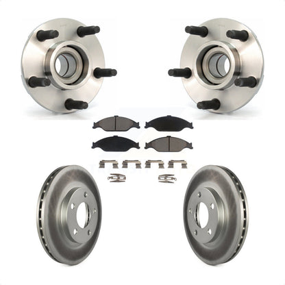 Ensemble de roulement de moyeu avant, Rotor de frein à disque revêtu et Kit de plaquettes pour Ford Mustang