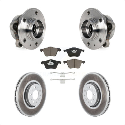 Kit de rotors et plaquettes de frein à disque enduits d'assemblage de roulement de moyeu avant pour Volvo XC90