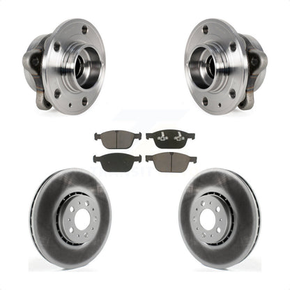 Kit de rotors et plaquettes de frein à disque enduits d'assemblage de roulement de moyeu avant pour Volvo XC90