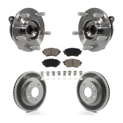 Ensemble de roulement de moyeu avant, Rotor de frein à disque revêtu et Kit de plaquettes pour Mazda 3 Spor