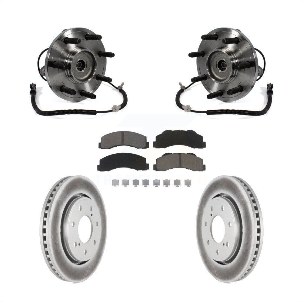 Kit de rotors et plaquettes de frein à disque enduits d'assemblage de roulement de moyeu avant pour Ford F-150