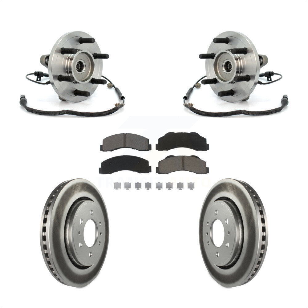 Kit de rotors et plaquettes de frein à disque enduits d'assemblage de roulement de moyeu avant pour Ford F-150