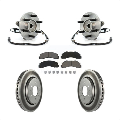 Kit de rotors et plaquettes de frein à disque enduits d'assemblage de roulement de moyeu avant pour Ford F-150