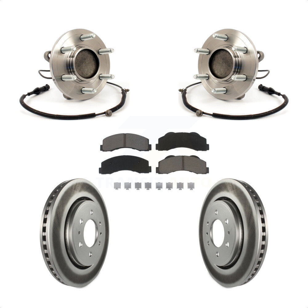 Kit de rotor et de plaquettes de frein avec ensemble de roulement de moyeu avant pour Ford F-150 RW 2010