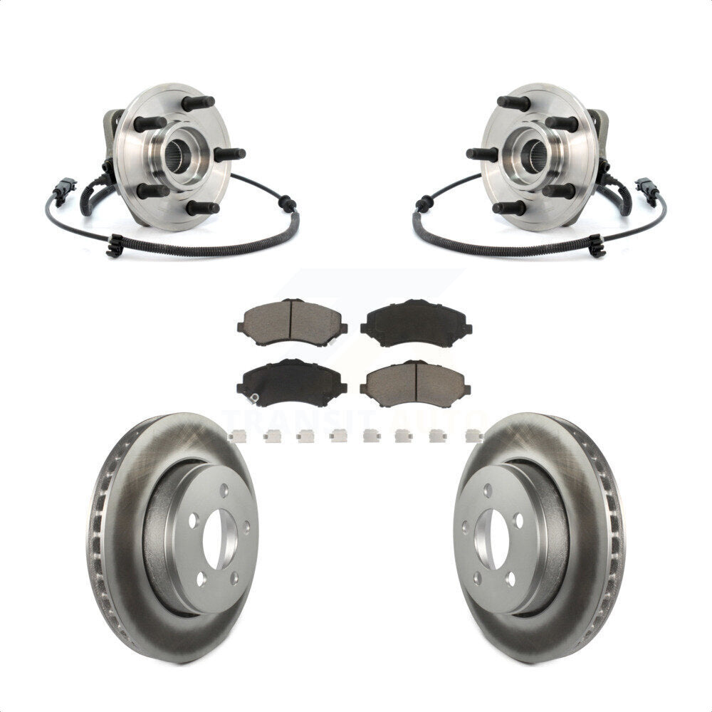 Kit de plaquettes de Rotor de frein, ensemble de roulements de moyeu avant, pour Jeep Liberty Dodge Nitr