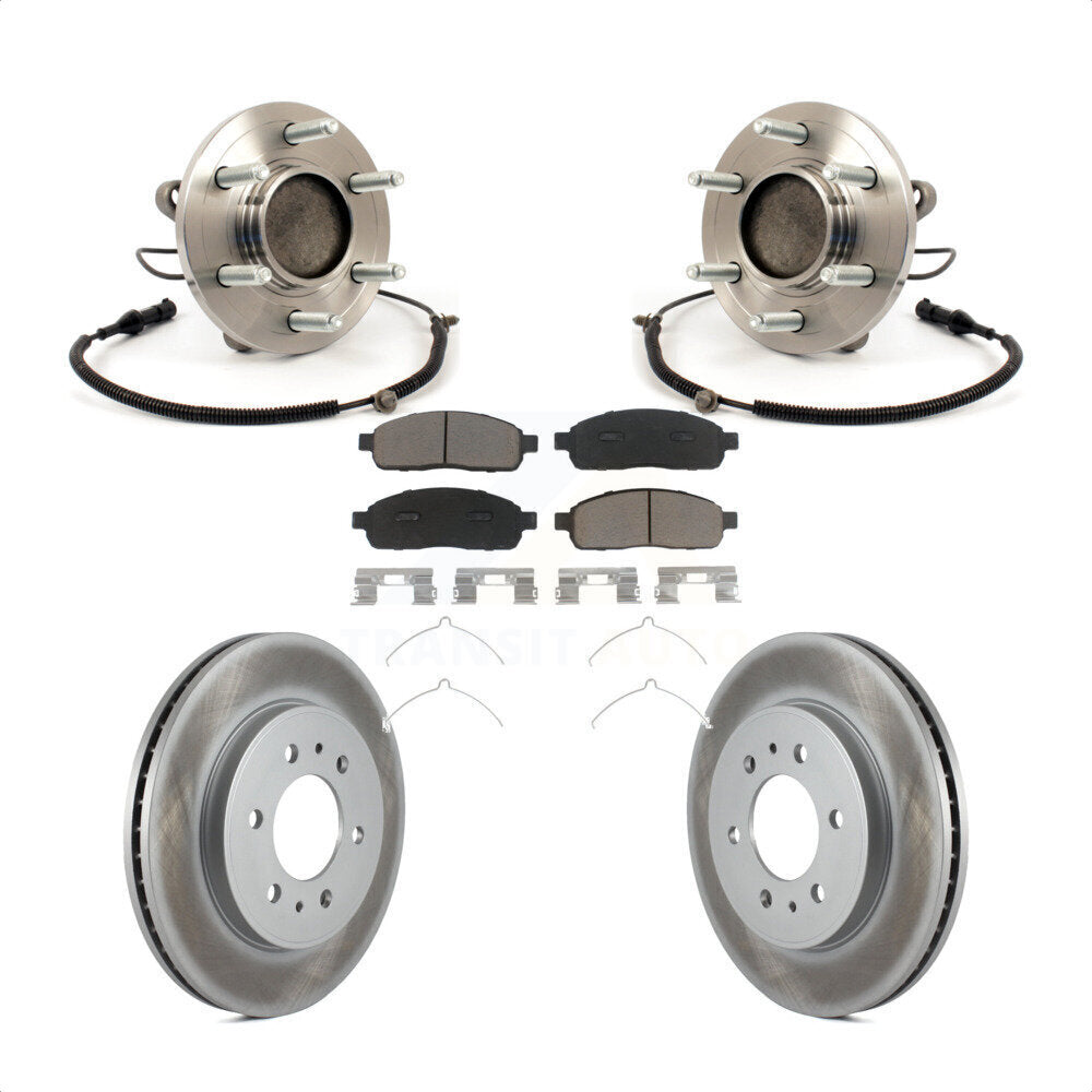 Kit de rotor et de plaquettes de frein avec ensemble de roulement de moyeu avant pour Ford F-150 RW 2009