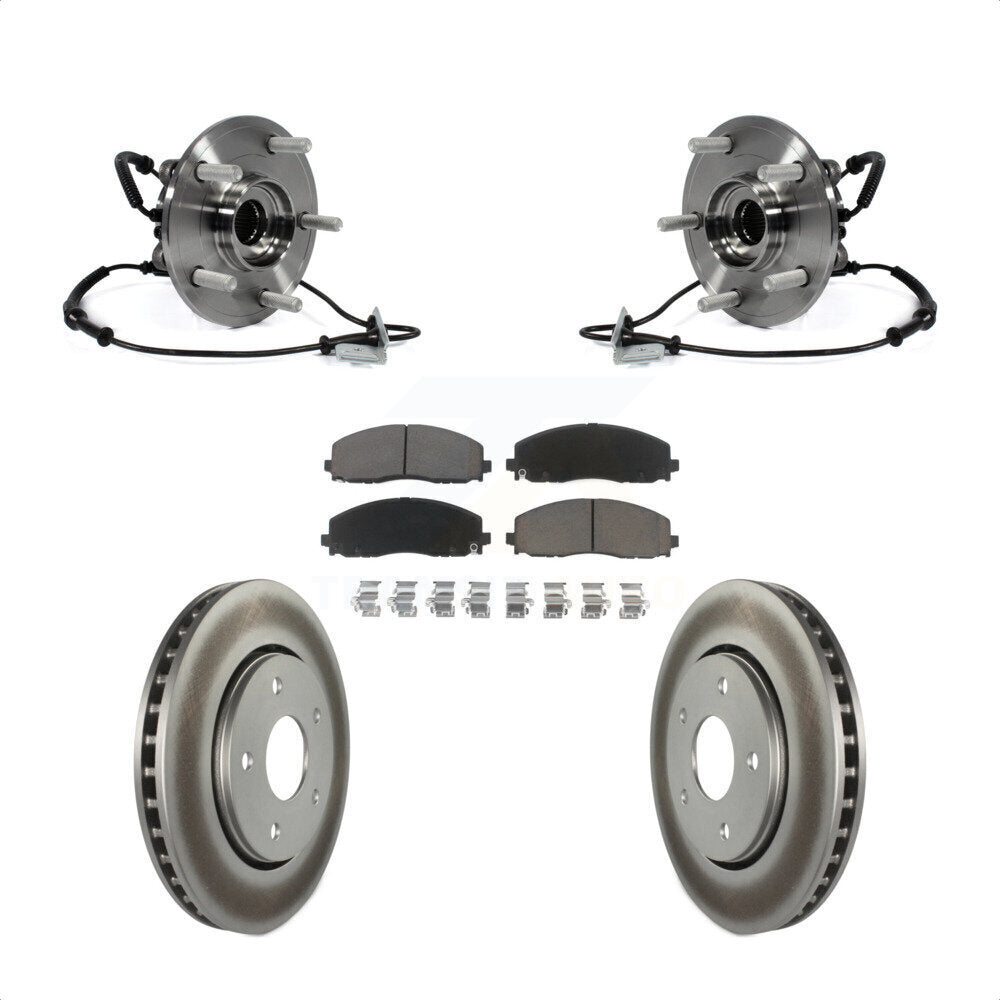 Kit de rotor et de plaquettes de frein revêtus d'assemblage de roulement de moyeu avant pour Dodge Grand Carava
