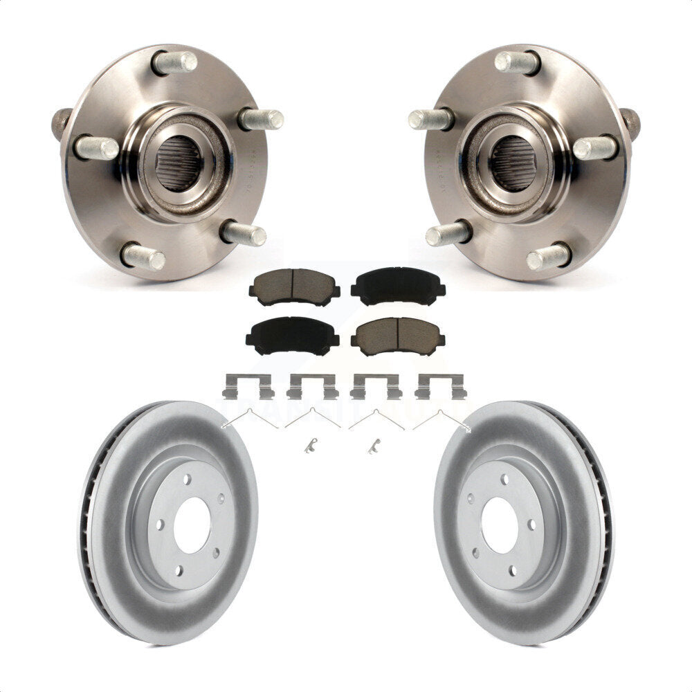 Ensemble de roulement de moyeu avant, Rotor de frein et plaquettes revêtus, Kit pour Nissan Rogue Selec