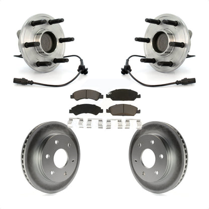 Ensemble de roulement de moyeu avant, Rotor de frein à disque revêtu et Kit de plaquettes pour GMC Sierra 150