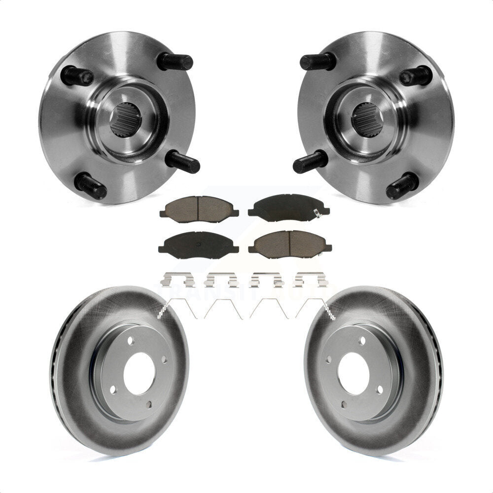Kit de rotor et de plaquettes de frein revêtus de roulement de moyeu avant, pour Nissan Versa 4 roues AB 2008
