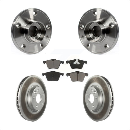 Kit de rotors et plaquettes de frein à disque enduits d'assemblage de roulement de moyeu avant pour Volvo V70