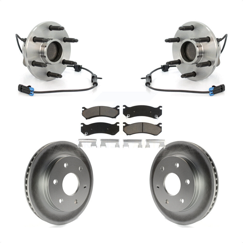Kit de plaquettes de Rotor de frein revêtues de roulement de moyeu avant, pour Chevrolet Astro GMC Safari RW