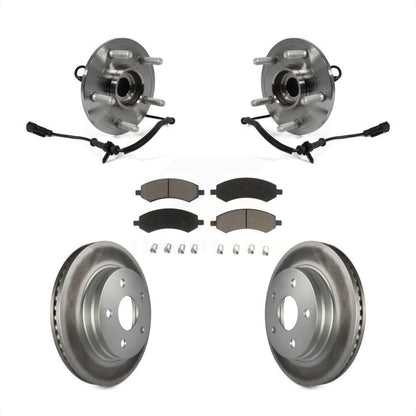 Ensemble de roulement de moyeu avant, Rotor de frein et Kit de plaquettes revêtus pour Ram 1500 Classic 4W