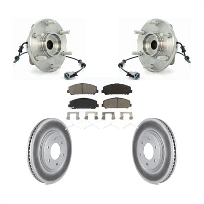 Kit de rotor et de plaquettes de frein revêtus de roulement de moyeu avant pour INFINITI QX56 2007 à partir de 04 0