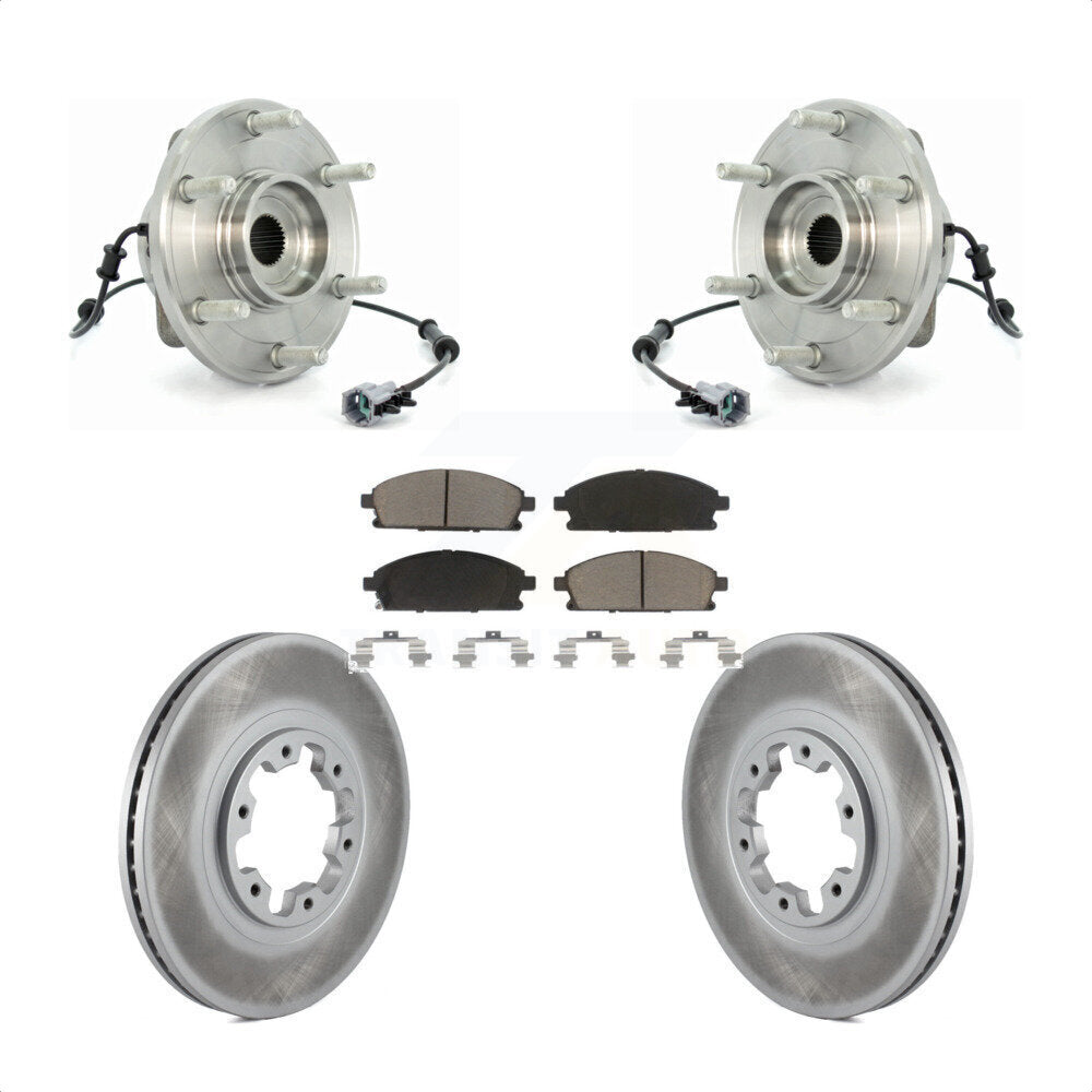 Ensemble de roulement de moyeu avant, Kit de plaquettes de Rotor de frein revêtues pour Nissan Pathfinde 2004