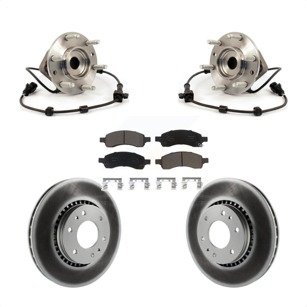 Kit de plaquettes de Rotor de frein revêtues de roulement de moyeu avant, pour Chevrolet Trailblazer GMC Envo
