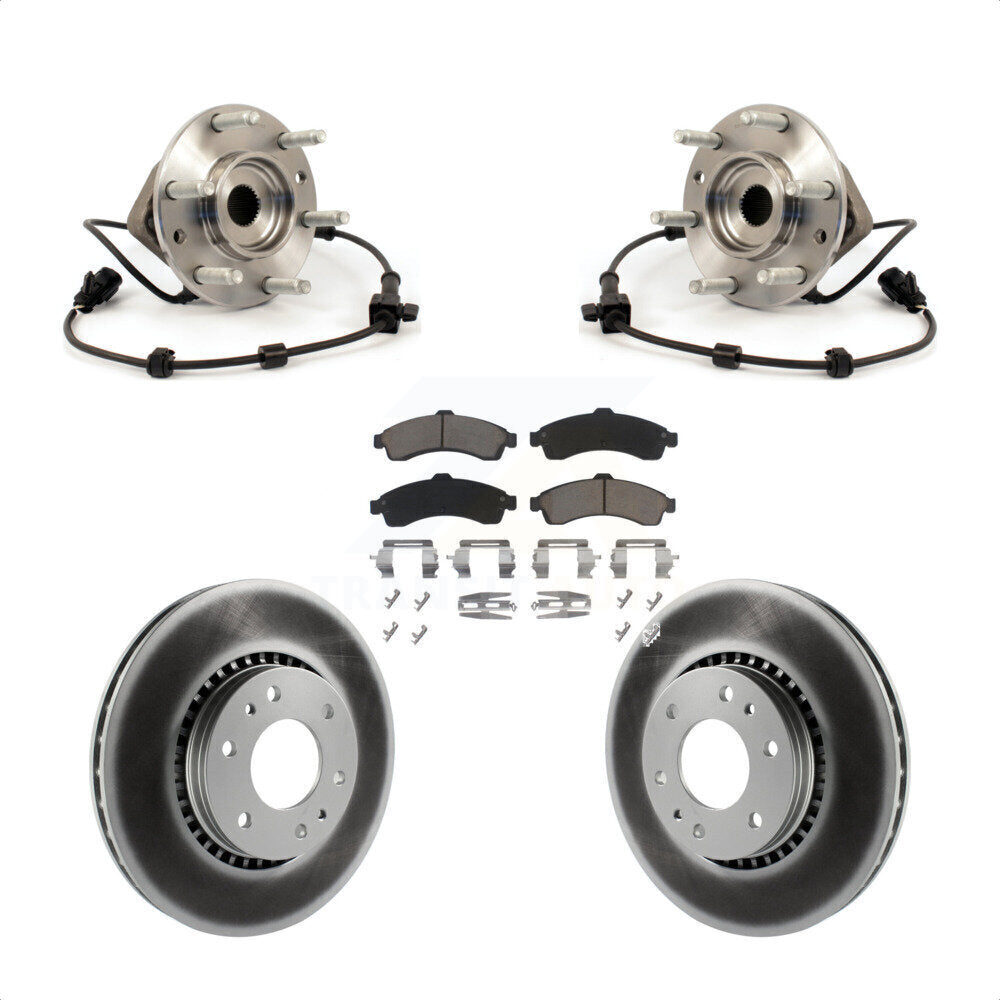 Kit de plaquettes de Rotor de frein enduit de roulement de moyeu avant, pour Chevrolet GMC Trailblazer Envo