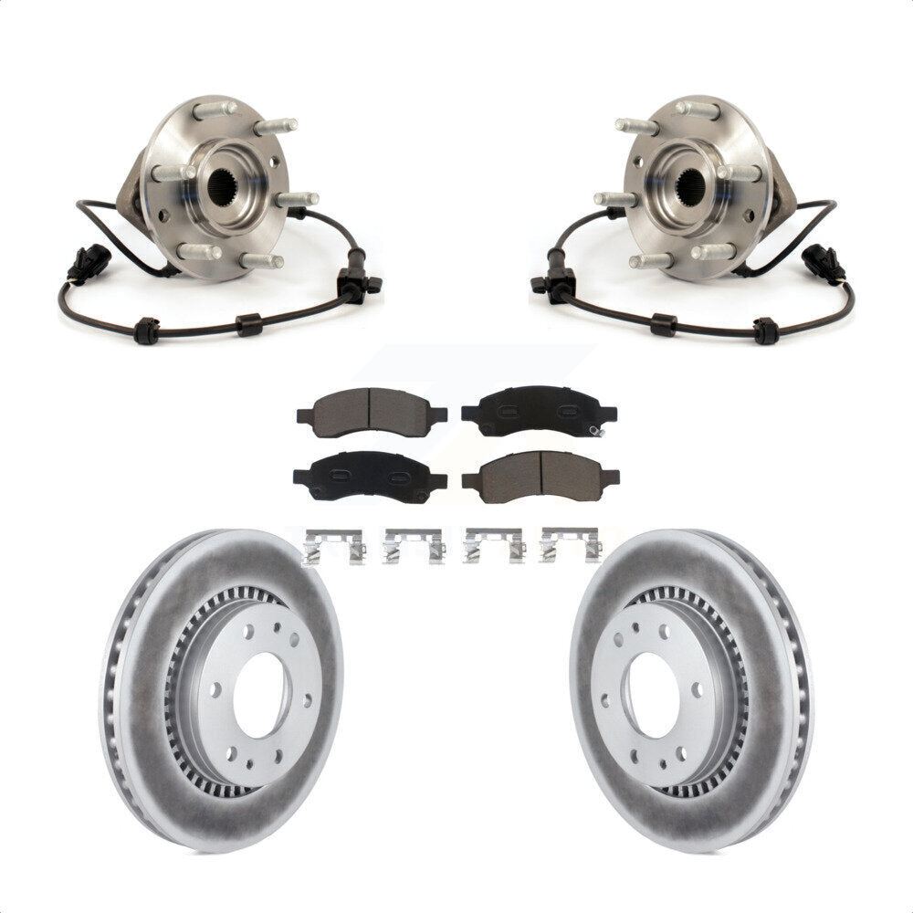 Kit de plaquettes de Rotor de frein revêtues de roulement de moyeu avant, pour Chevrolet Trailblazer GMC Envo