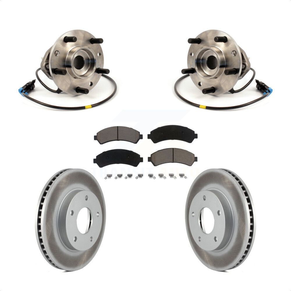 Kit de plaquettes de Rotor de frein enduites de roulement de moyeu avant, pour Chevrolet GMC Blazer S10 Jimm