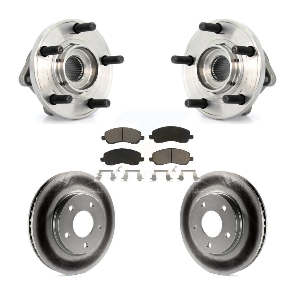 Kit de rotor et de plaquettes de frein revêtus de roulement de moyeu avant, pour Dodge Caliber R/T/SXT/S 2009