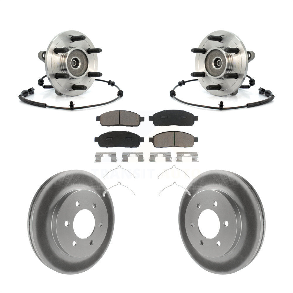 Kit de plaquettes de Rotor de frein enduites de roulement de moyeu avant, pour Ford F-150 Lincoln Mark LT 4W