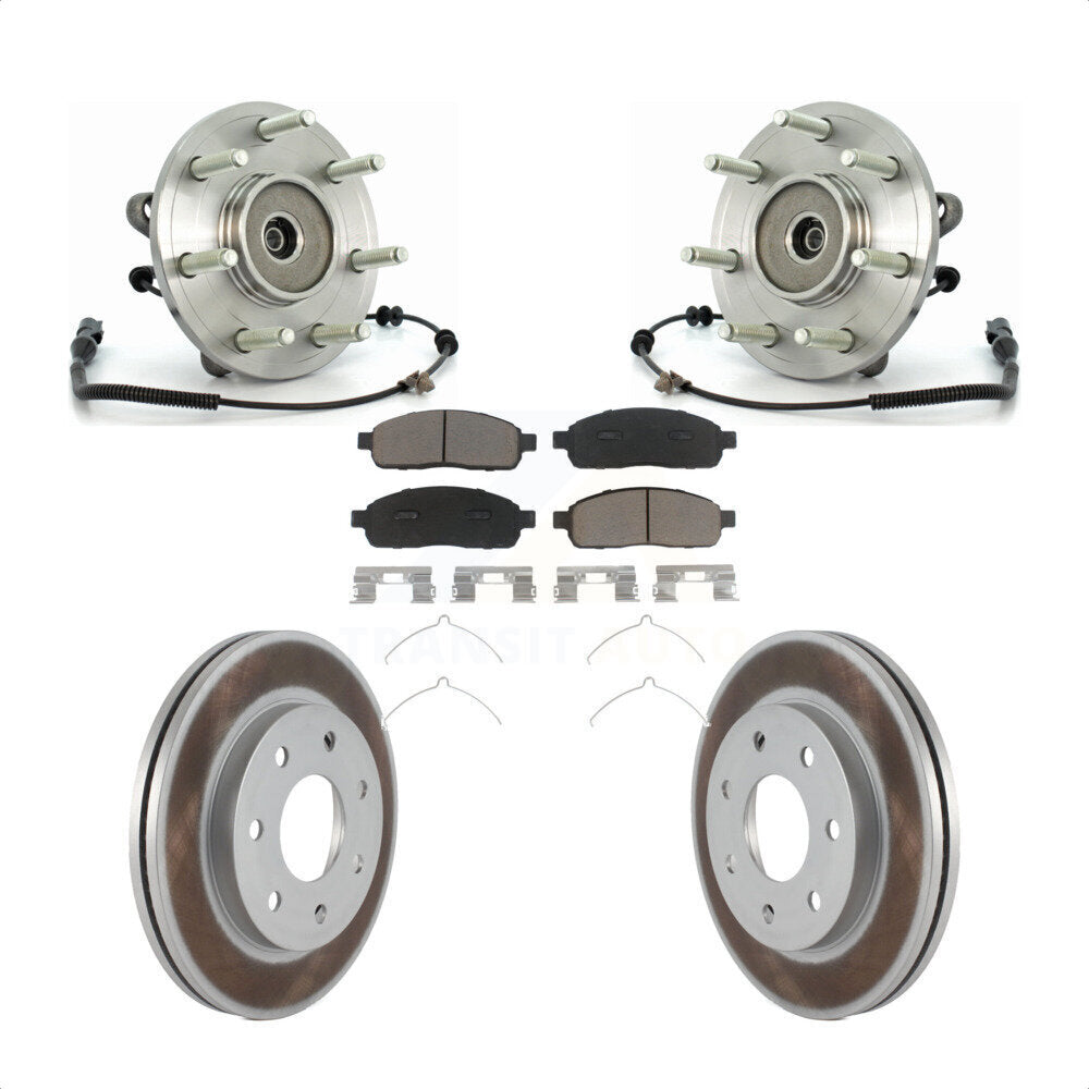 Kit de plaquettes de Rotor de frein enduites de roulement de moyeu avant, pour Ford F-150 Lincoln Mark LT 4W