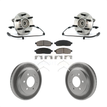 Ensemble de roulement de moyeu avant, Rotor de frein à disque revêtu et Kit de plaquettes pour Ford F-150 4W