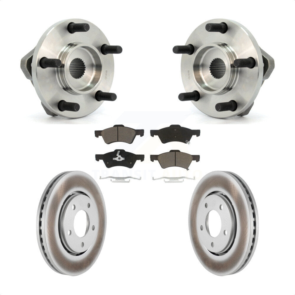 Kit de plaquettes de Rotor de frein enduites de roulement de moyeu avant, pour Dodge caravane Chrysler Voyage
