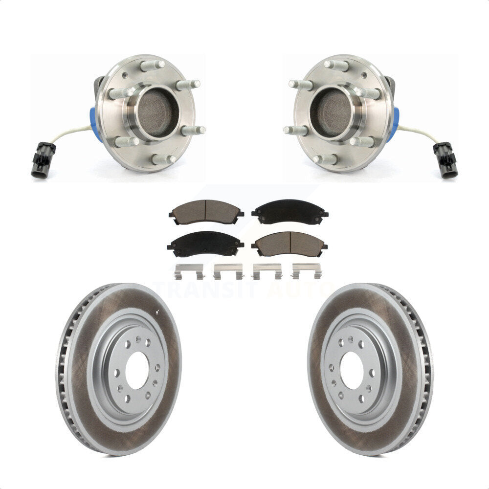 Kit de plaquettes de Rotor de frein à disque revêtu de roulement de moyeu avant, pour Cadillac SRX RW 2004 – 2009