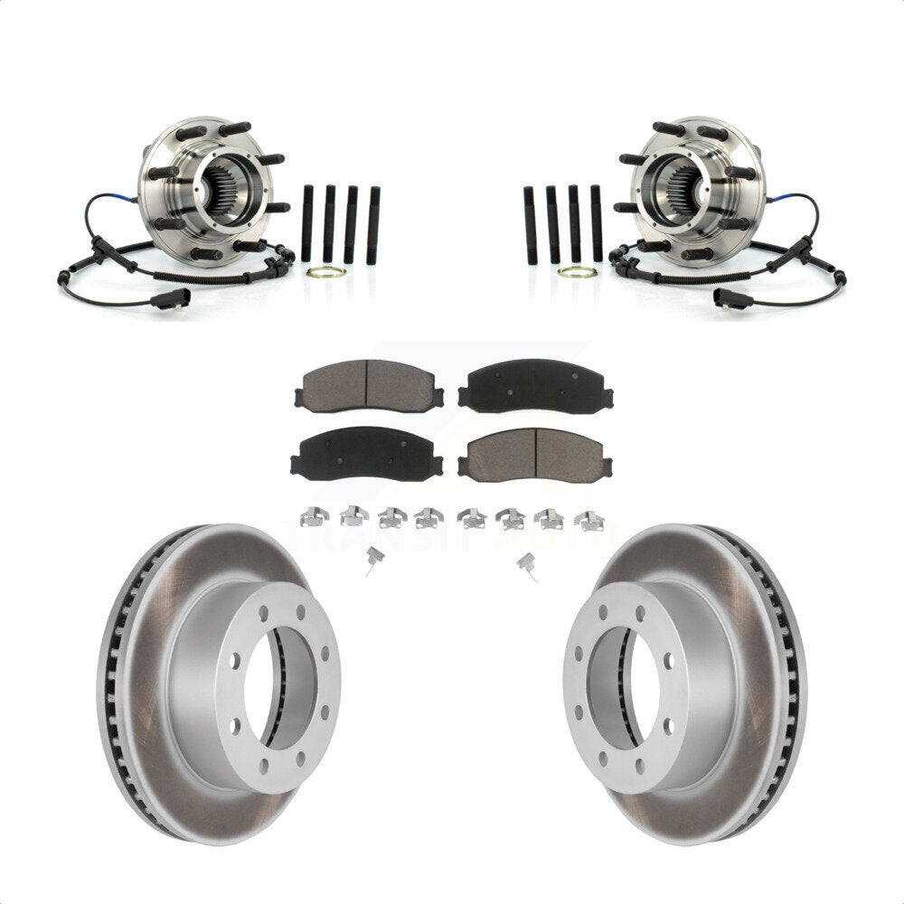Kit de plaquettes de Rotor de frein enduit de roulement de moyeu avant, pour Ford F-350 Super Duty F-250 4W