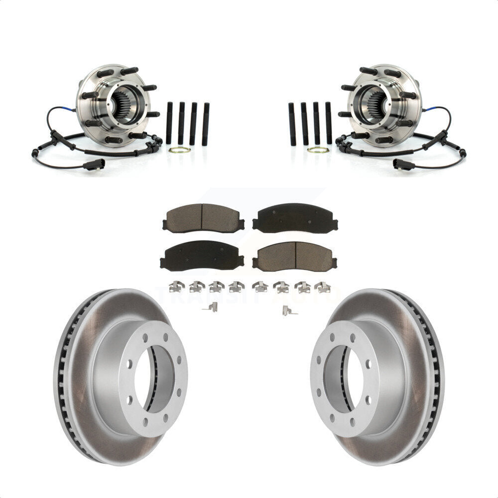 Kit de plaquettes de Rotor de frein enduit de roulement de moyeu avant, pour Ford F-350 Super Duty F-250 4W
